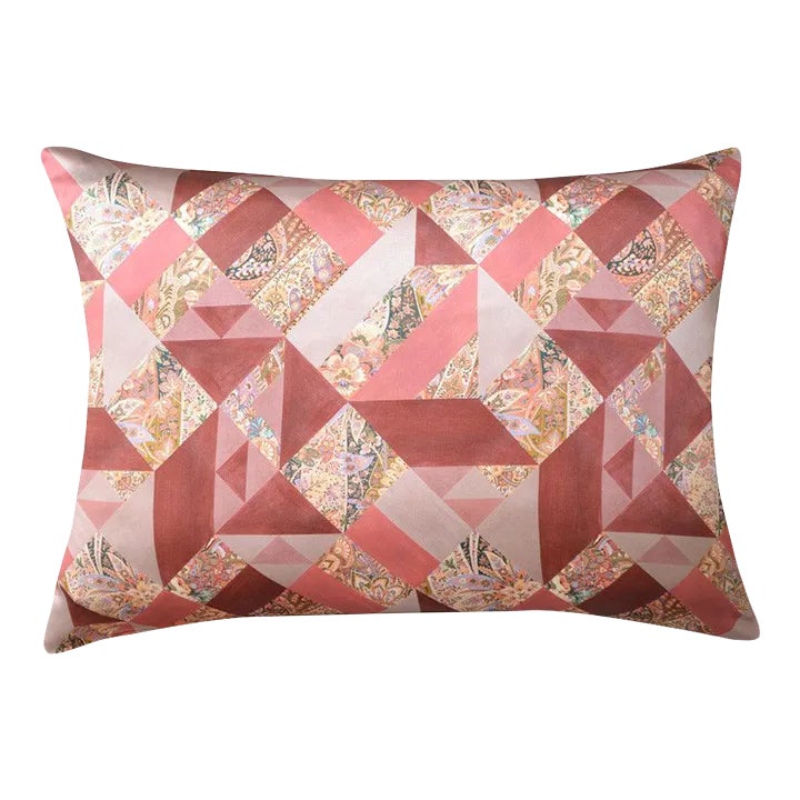 Silk Pillowcase Made With Liberty Fabric Eastern Patchwork | Chairish