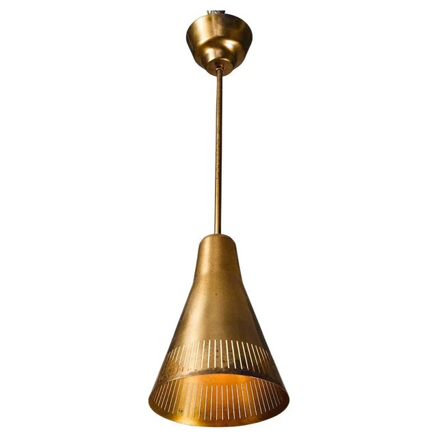 Brass Ceiling Lamp attributed to Hans Bergström, Sweden, 1950s For Sale - Image 3 of 9