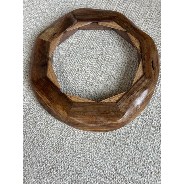 Artisan Made Sculptural Black Walnut Cast Aluminum & Glass Coffee Table For Sale - Image 12 of 14