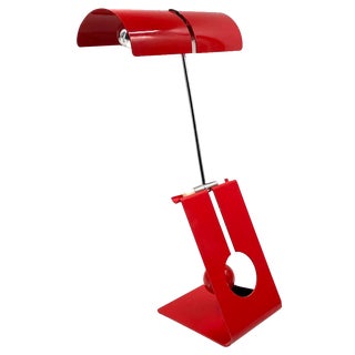 Red Picchio Woodpecker Table Lamp by Mauro Martini for F.lli Martini, Italy, 1970s For Sale
