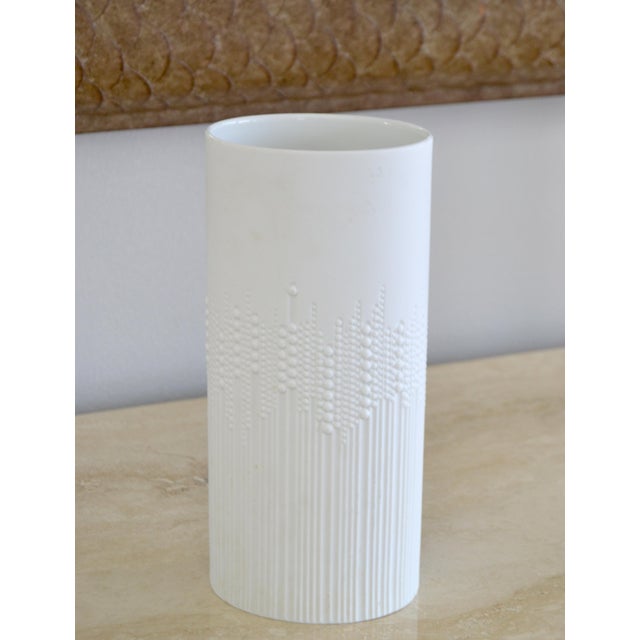 1950s Tapio Wirrkala white Bisque Drops Oval Flower Vase. Marked at the Base, Wirrkala, Rosenthal Studio Line, Germany. In...