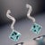 Natural Aquamarine Diamond Earrings 14k Gold 8.15 TCW Certified For Sale In New York - Image 6 of 13