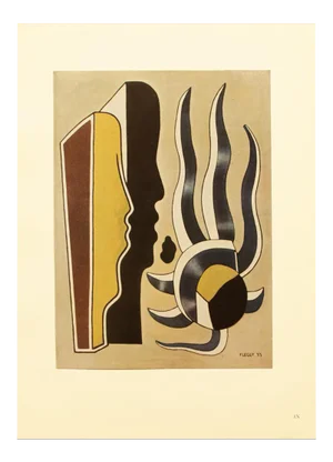 1948 After Fernand Léger "Composition With Two Profiles", First Edition Period Offset Lithograph