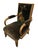 Art Deco Vintage Velvet Upholstered Gorgeous Armchair With a Painted Dancer on the Back. For Sale - Image 3 of 9