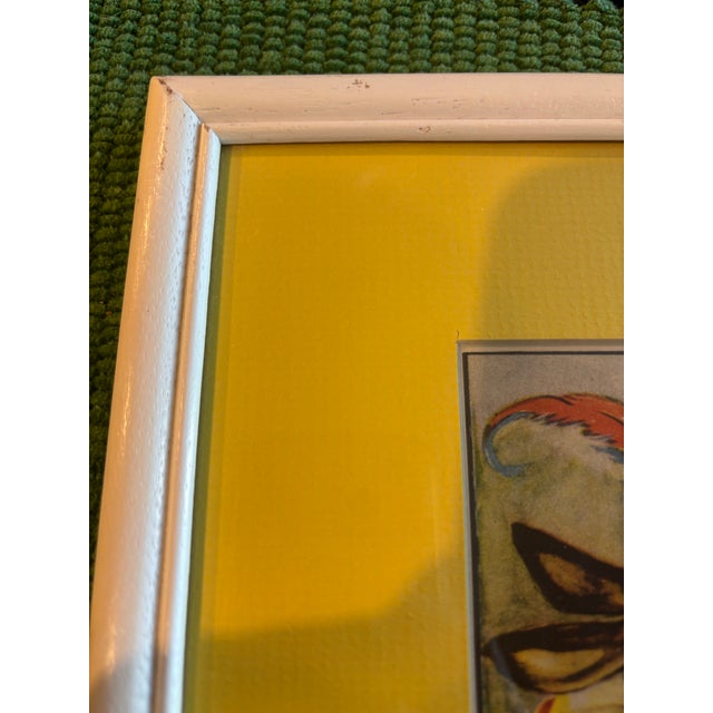 Mid-Century Modern Vintage Mid Century Modern Penny Ross Rabbit Illustration – Easter Bunny Nursery Art, Framed For Sale - Image 3 of 9