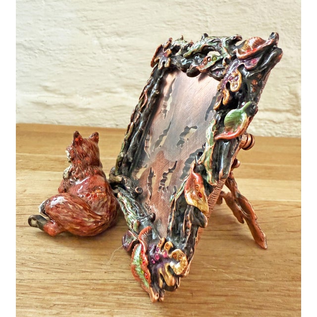 Jay Strongwater Bejeweled & Enameled Picture Frame With Swarovski Crystals For Sale In New York - Image 6 of 11