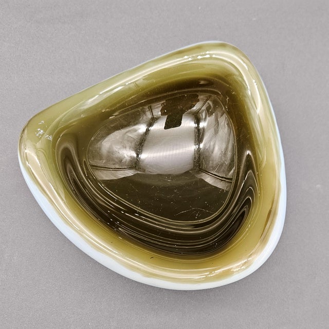 Vintage Sommerso Murano Glass Ashtray from Barbini, Italy, 1960s For Sale - Image 6 of 8
