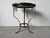 1980s Vintage Art Deco Style Hand-Wrought Iron & Green Marble Side Table With Greek Key Motifs For Sale - Image 5 of 12