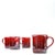 Modern Limited Edition Iridescent Cerise Red Stoneware Mugs by Le Creuset - Set of 4 For Sale - Image 3 of 4