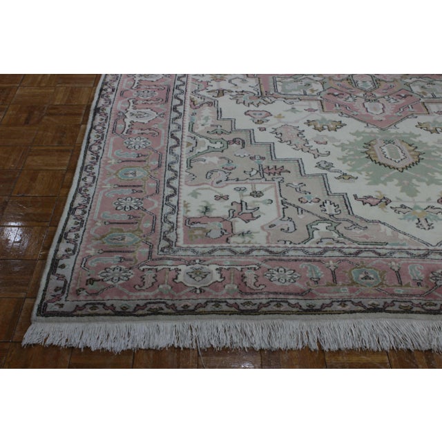 Turkish Vintage Hand Knotted Rug For Sale - Image 4 of 4