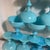 Turquoise Vintage French Turquoise Blue Opaline Glass Champagne Coupes or Sherbet Glasses, by Portieux Vallerysthal Set of 10 For Sale - Image 8 of 9