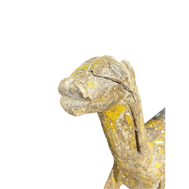 Large Handmade Antique Wooden Horse Sculpture, 1800s For Sale - Image 5 of 12