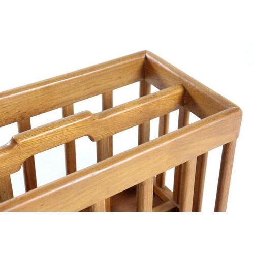 Vintage Wooden Magazine Holder For Sale - Image 12 of 13