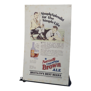 1930s English Pub Advertising Sign - Newcatle Brown Ale
