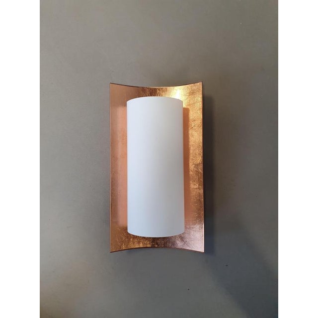 Copper White Glass and Copper Wall Sconces from Bankamp Leuchten, Set of 3 For Sale - Image 8 of 11