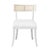 Matthew Izzo Home Britta Matte White Lacquer, Woven Cane, and Linen Upholstered Klismos Style Dining Chair For Sale - Image 10 of 10
