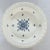 A pair of Moroccan handmade ceramic dessert plates with tribal berber motifs, one plate is decorated in blue and the other...