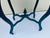 Navy Blue Antique Turtle Top Painted Table For Sale - Image 8 of 10