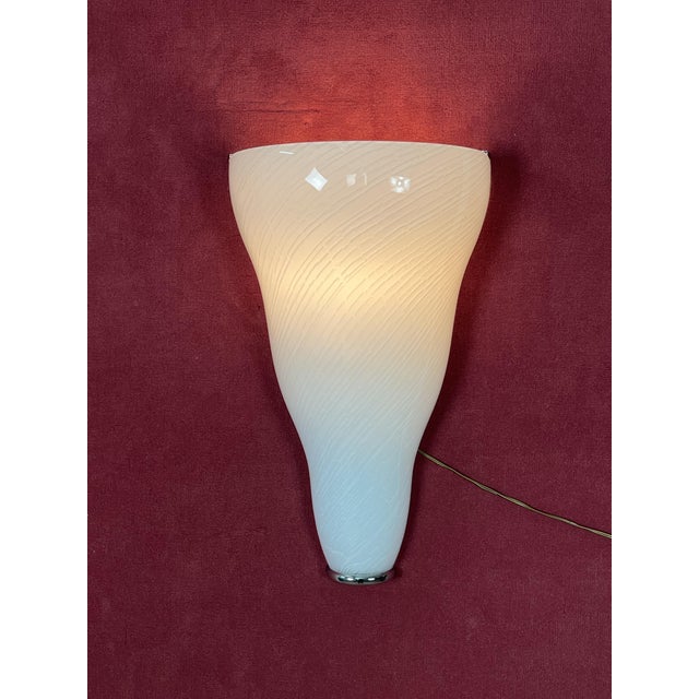 Large Murano Glass Wall Lamps from Leucos, 1980s, Set of 2 For Sale - Image 12 of 18