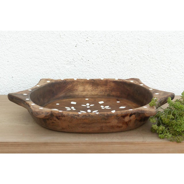 Vintage "Tikuli" Style Wood Bowl For Sale In Los Angeles - Image 6 of 6