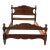 Vintage Twin Size Walnut Cannonball Bedframe For Sale