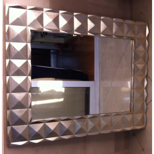 Mid-Century Modern Geometric Postmodern Silvered Mirror, Mid/Late 20th Century For Sale - Image 3 of 5