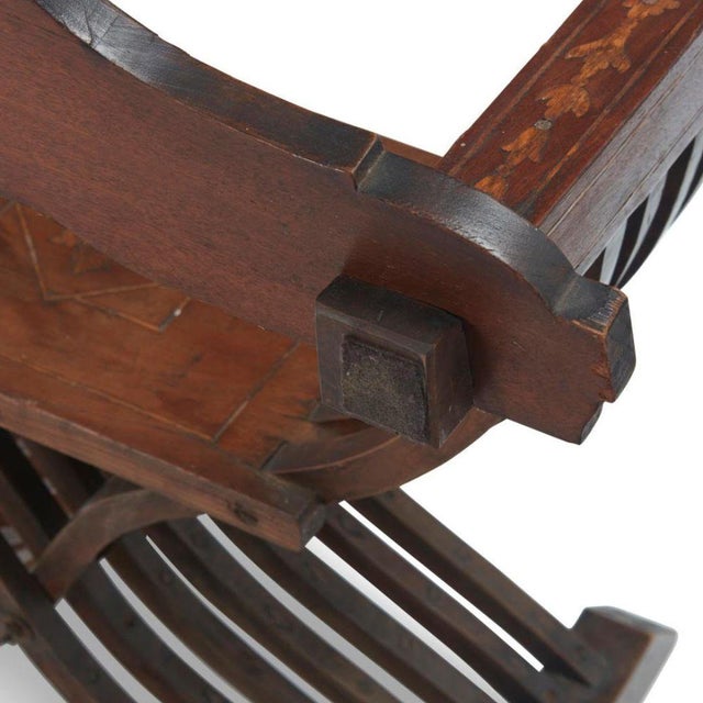 Wood Late 18th Century A Pair of Renaissance-Style Savonarola Chairs For Sale - Image 7 of 10