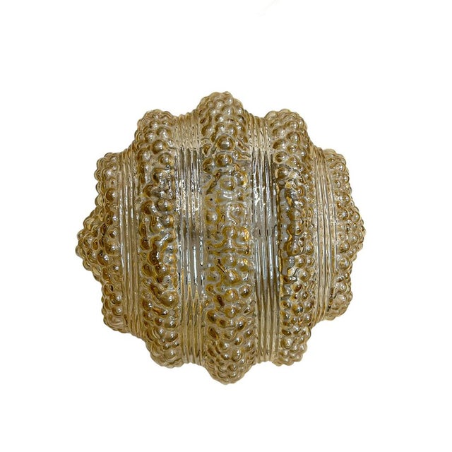 Amber Bubble Glass Flush Mount in the style of Helena Tynell, 1960s For Sale - Image 11 of 15