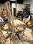 Early 20th Century Set of 8 Painted Chippy Dining Chairs with Needlepoint Floral Seats For Sale - Image 4 of 18
