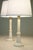 1930s Art Deco Streamline Alabaster Marble Brass Candlestick Table Lamps Italy - a Pair For Sale - Image 4 of 13