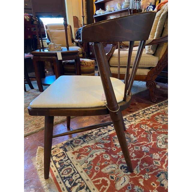 Mid-Century Modern 1920s Vintage Brown Wood Chairs - Set of 2 For Sale - Image 3 of 13
