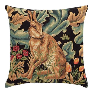 Forest Hare Regular Cushion With Feather Filler - 46x46cm (18"x18") For Sale