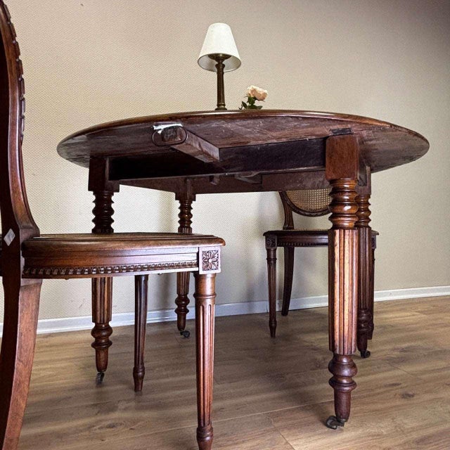 Antique Round Dining Table, France For Sale - Image 12 of 14