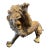 South African Verdite Stone Carving Lion Sculpture Signed 10.5" For Sale