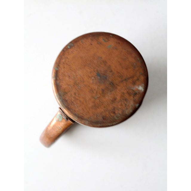 Farmhouse Vintage Copper Mug With Riveted Handle For Sale - Image 3 of 10