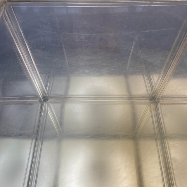 Space Age Italian Bookcase with Lamp in Acrylic Glass and Metal, 1970s For Sale - Image 10 of 17