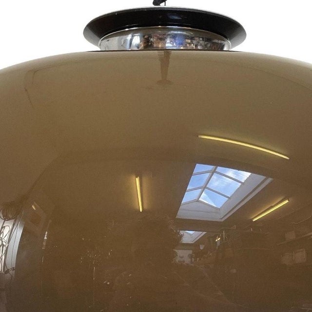 Italian Brown Acrylic Pendant Light with Rollycord from Giannelli Firenze Luce For Sale - Image 9 of 11