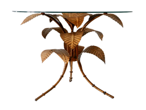 Modern German Palm Leaves Coffee Table by Hans Kögl, 1970s