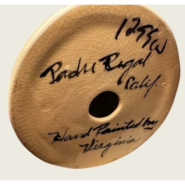 1940s Original Art Deco California Pottery Padre Regal Dancing Girl Artist Signed 1940 For Sale - Image 5 of 5