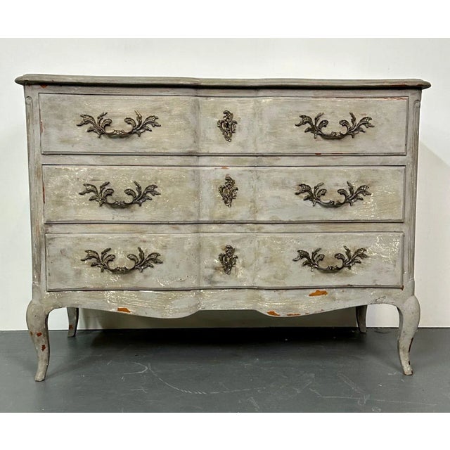 Provincial Gustavian Style Swedish Paint Decorated / Distressed Commode, Chest For Sale - Image 13 of 13