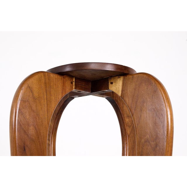 Art Deco Acacia Wood Plant Stand or Side Table, 1930s For Sale - Image 3 of 7