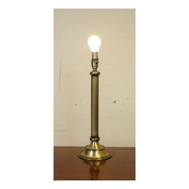 Vintage Brass Look Table Lamp by John Lewis For Sale - Image 6 of 10
