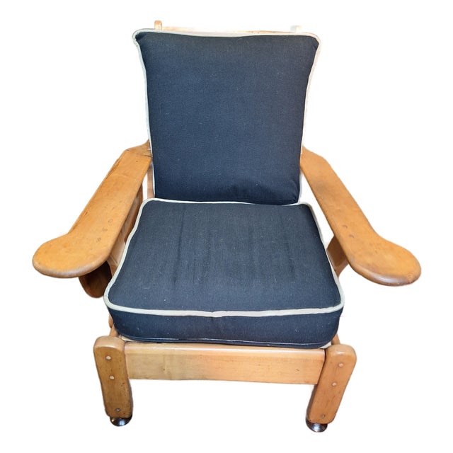 This Vintage Paddle-Arm Morris Style Recliner Chair For Sale