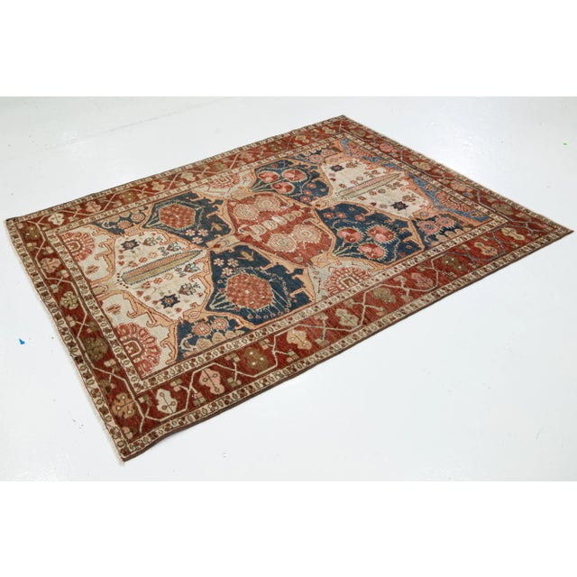 Persian Vintage Persian Handmade Bakhtiari Wool Rug With Allover Design For Sale - Image 3 of 12