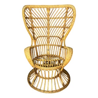 Bamboo and Rattan Armchair, Italy, 1950 For Sale