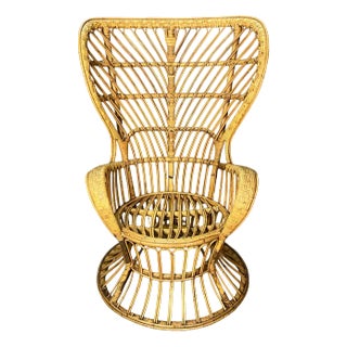 Bamboo and Rattan Armchair, Italy, 1950 For Sale