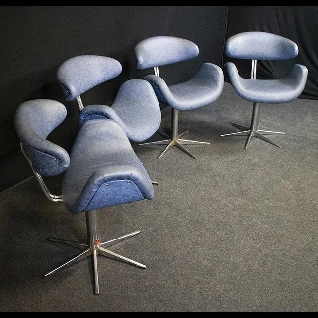 Vintage Hairdressing Chairs, Set of 4 For Sale - Image 3 of 11