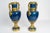 Louis XVI Blue Ceramic and Gilded Bronze Vases, Set of 2 For Sale - Image 3 of 9