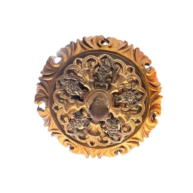 Gold 4 Light Pendants With Original Finish 1920s #2597 For Sale In Los Angeles - Image 6 of 7