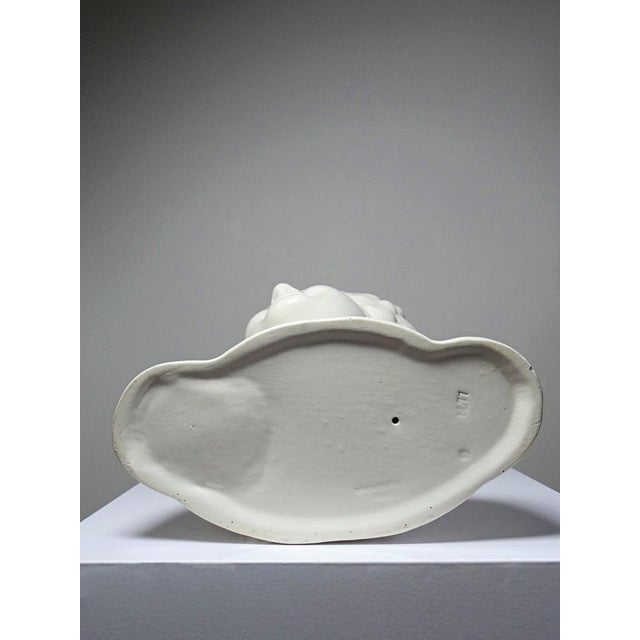 Large Art Deco Faience Bust from Sarreguemines, 20th Century For Sale - Image 14 of 17